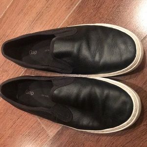 Leather slip on sneakers